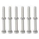 六角ねじボルト ナット フラット ロックワッシャーキット M8 x 75mm 304ステンレス鋼 完全ねじ込み 六角ボルト 6セット入り(4)