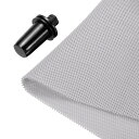 スピーカーグリルクロス 0.5m x 1.6m ステレオ メッシュ ファブリック 保護 防塵布 スピーカーグリルガイドペグ付き 家庭スピーカー 修理用 ライトグレー