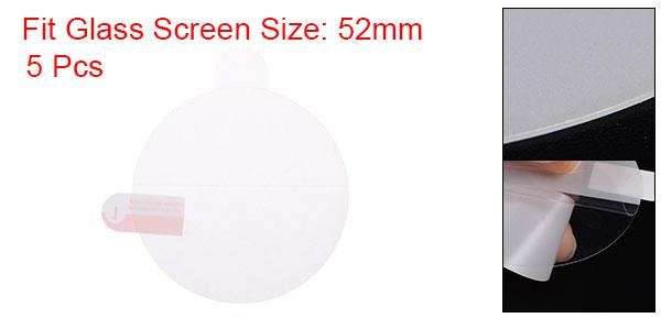 5個セットのウォッチガラススクリーンプロテクター 52mm HDハイデフィニションアンチスクラッチ防水TPUユニバーサルラウンドスマートウォッチスクリーン保護フィルムプロテクター