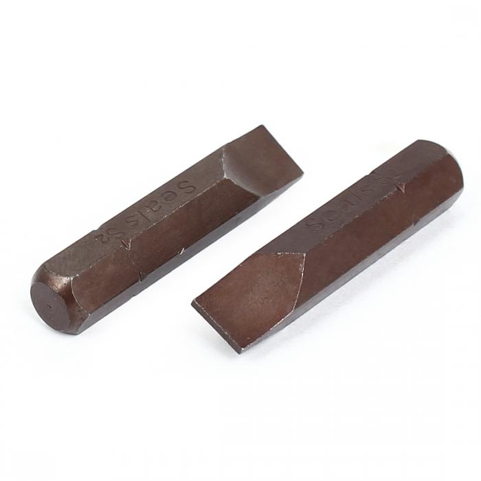 ドライバービット S2スチール チョコレート色 スロッテドヘッドドライバービット 2個入り