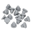 28個 シリコンプラグ 7-8mm 穴用ラバーラウンドスナップインロック穴プラグ 金属管用 防水穴プラグ 家具エンドキャップ挿入物 グレー