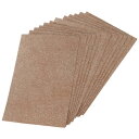 PATIKIL グリッター EVAフォームシート ソフトペーパー 自粘性 30 x 20cm ミディアムゴールドトーン DIYプロジェクト用 12枚入り(4)