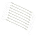 PATIKIL 引き込み式 ばねコイルストラップ 150mm 8個 プラスチック 螺旋伸縮キーホルダー スタイラスストラップコード クリア 手書きペン用