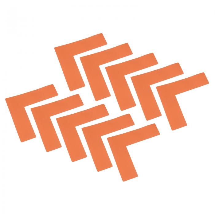 PATIKIL 5s位置マーキングコーナー 100mm x 100mm x 50mm 10個 L字型フロアマーカー オフィスのテーブ..