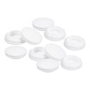10個 シリコンプラグ 25-27mm 穴用ラバーラウンドスナップインロッキングホールプラグ 金属管用 防水ホールプラグ 家具エンドキャップ挿入物 ホワイト