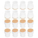 椅子脚床保護器 いすレッグカバー キャップ 23 mm シリコーン&フェルト 堅木張り 床の保護 ホワイト 16個入り