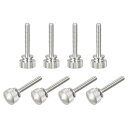 ニッケルメッキ8個入り M3x20mm真鍮ショルダーボルトグリ ップノブファスナー付きノブねじ