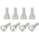 ノブ付き真鍮ショルダーボルト ニッケルメッキ仕上げ M4x10mm 8個入り