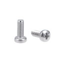 機械ねじ ボルト M3x8mm シルバーグレー なべ小ねじ 304ステンレス鋼 100個入り
