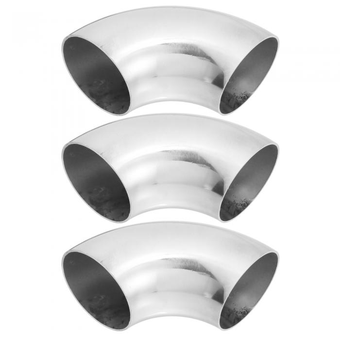 排気エルボパイプ SS304ステンレスベンドチューブ 90度マンドレルベンドエルボ 車用 アーク長さ160mm ..