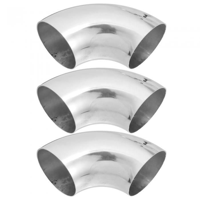 エキゾーストエルボパイプ 90度マンドレルベンドエルボ SS304ステンレス鋼 ベンドチューブ 排気エルボ..