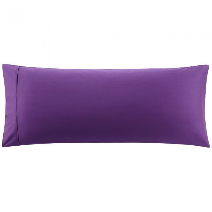 PiccoCasa Cotton Body Pillowcase 20"x55" 1PC Bolster Pillow Cover with Envelope Grape