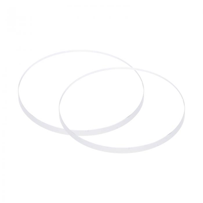 2個セット ウォッチクリア水晶レンズガラス 24mm直径 2mm厚 ラウンドフラットミネラル高透過ウォッチガラス交換部品 ウォッチメーカー修理用