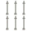 六角ボルト ナット 六角頭ねじ フラット&ロックワッシャーキット 304ステンレス鋼 完全六角ボルトスレッド M6 x 55 mm 6セット