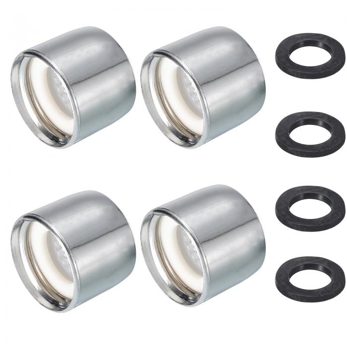 蛇口エアレーター M22ネジ ステンレス鋼 ガスケット付き キッチン 浴室の蛇口用 4個