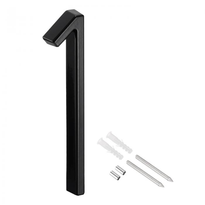 家屋番号 アドレスサイン アドレス番号 フローティング ドアガーデンヤードメールボックス用 数字1 亜鉛合金 127mm ブラック