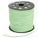 PATIKIL 100ヤード×2.6mmフェイクスエードレザーコード ブレスレットネックレスビーズ作りDIYクラフト用レザーレースストリング ミ ント緑