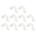 PVC パイプストラップ 200個 25mm コンジットクランプクリップ ツーホール 結束バンド パイプケーブル用