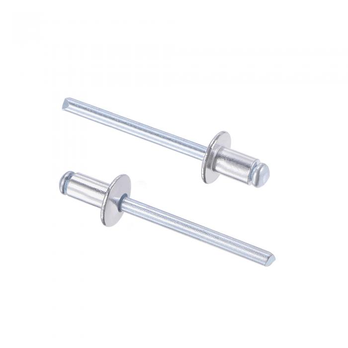 ブラインドリベット アルミプルリベット コアデコレーションリベット 5mm直径 8mmグリップ長さ シルバートーン 120個入り