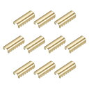 コードクランプ 捲り上げコードエンド ターミネータークリンプキャップ DIYレザー装飾用 ゴールドトーン 12.5mm 300個入り