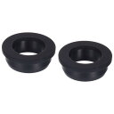 ゴム製グロメット 45x28 mm シール保護ケーブルグロメット 柔軟な ケーブルパイプ用 ブラック 2個(4)