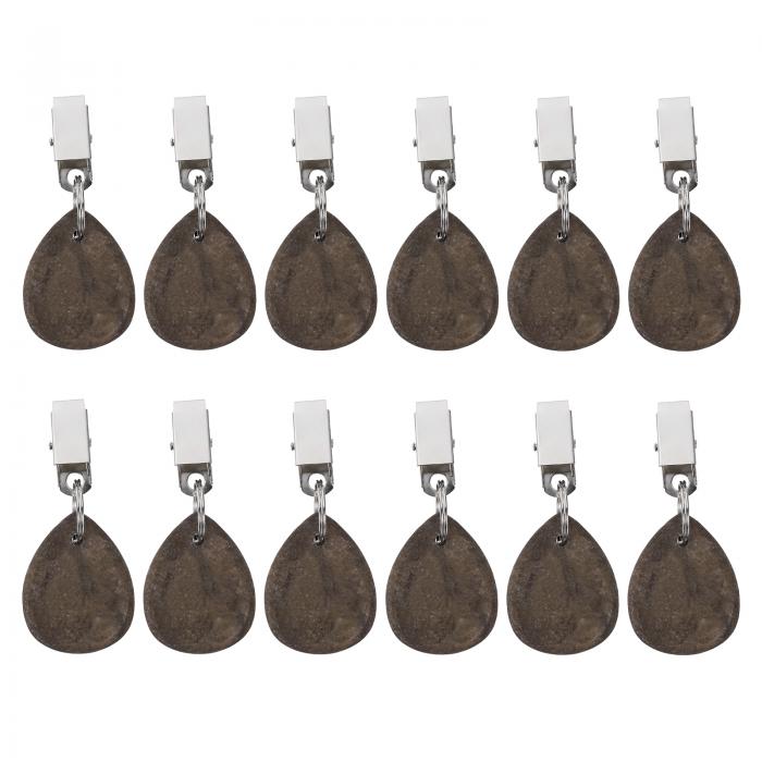 テーブルクロスウェイト 大理石のテーブルクロスペンダント メタルクリップ付き ティアドロップ型テー..