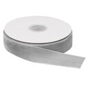 ベルベットリボン 2.5 cm x 25ヤード シングル フェイススプールシルキー DIY工芸品 ギフト包装リボン 装飾用 ライトグレー