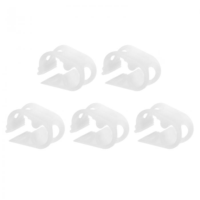 プラスチックチューブクランプ、5個セット 1/8"-1/4" チューブ外径可変式チューブクランプ ラボ用ピン..