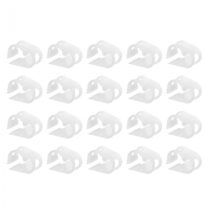 プラスチックチューブクランプ、20個 1/8"-1/4" チューブ外径調整可能なチューブクランプ ラボピンチバ..