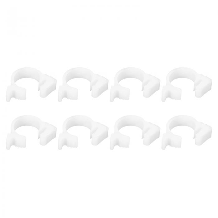 ダブルグリップナイロンホースクランプ、8個セット 10.3-11.4mm調整可能なダブルスナップグリッププラスチックホースクランプ 燃料ラインホース配管用