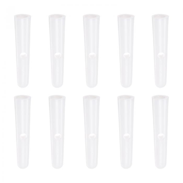 アンブレラテールビーズ PPプラスチック傘骨カバー 折り畳み傘カバーパーツ用 4.6 mm穴径 35.7 mm長さ ホワイト 10個入り