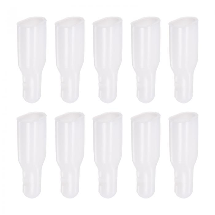 アンブレラテールビーズ PPプラスチック傘骨カバー ダブルボーン傘カバーパーツ用 10 x 5 mm穴径 34 mm長さ グレー 10個入り