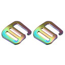 メタル Gフックウェビングバックル 2個 19 mm Gフックウェーブバックル アジャスタースライドバックル バックパックストラップ ウェビング用 マルチカラー