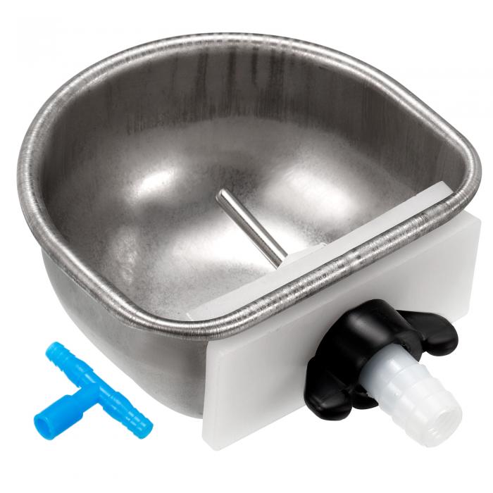 PATIKIL 87 mm幅 ウサギ給水器カップ 自動 家禽ドリンカーボウル 小動物用 ハムスター飲用 シルバー