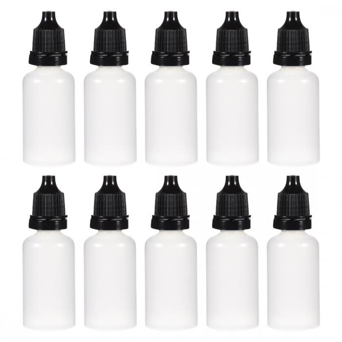 プラスチックドロッパーボトル 小口ドロップボトル ドロッパーボトル 絞り可能 ブラック 20ml 10個