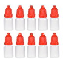 プラスチックボトル ドロッパーボトル 小口ドロップボトル 絞り可能液体ドロッパーボトル レッド 5ml 10個