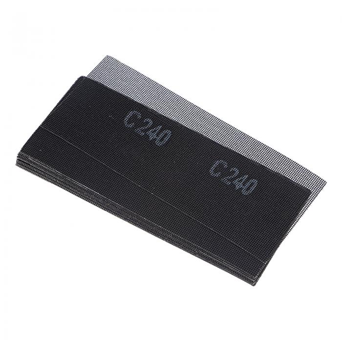 メッシュサンディングシート 240グリット 115mmx280mm 無ほこりウェット・ドライ研磨 木材乾式壁金属表..