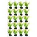VOCOSTE 水族館プラスチック植物 人工水草s 水槽 風景植物装飾用 20個 グリーン 5 cm