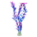 VOCOSTE 水族館プラスチック植物 人工水生植物 水槽 植物の装飾用 パープル 1個