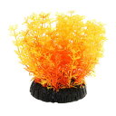 VOCOSTE 水族館プラスチック植物 人工水草 水槽植物装飾用 1個 イエロー