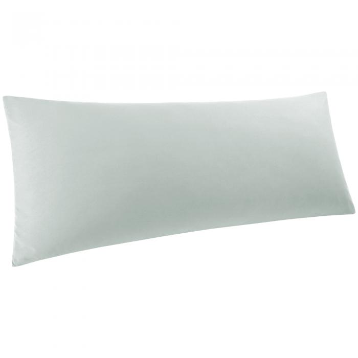 PiccoCasa 抱き枕カバー 枕カバー マイクロファイバー 無地 北欧 等身大 だき枕カバー ロング ピローケース ファスナー付き 1枚 ライトグレー 50x160cm