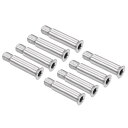 PATIKIL 34mm ネジ修理キット インライン車軸ねじ シャフト六角ソケットねじ ファスナー 8個入り スケートローラー用 シルバー