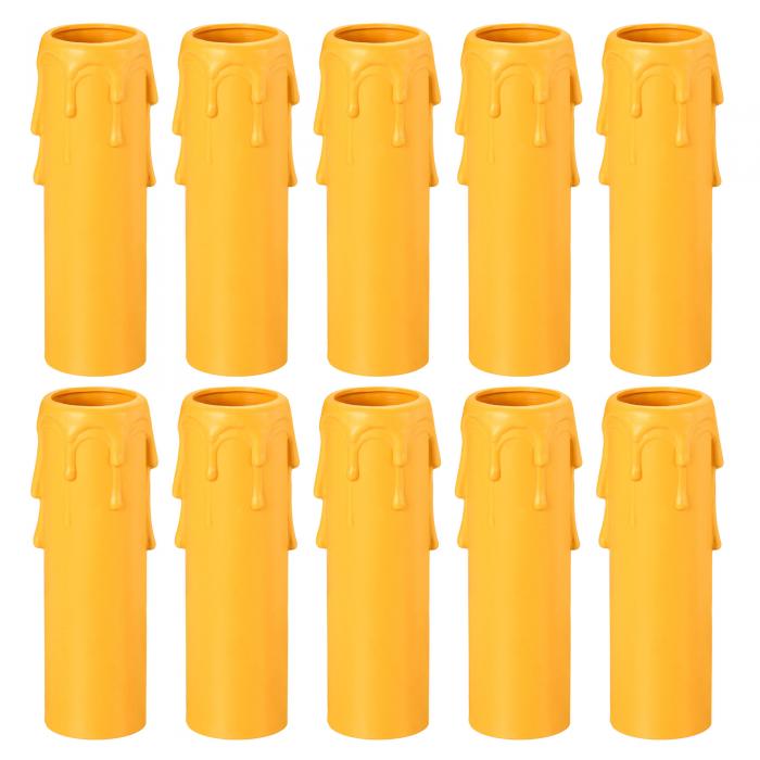 PATIKIL 30x100mm キャンドルソケットカバー 燭台ベース カンデラブラベース 10個入り プラスチック 欧..