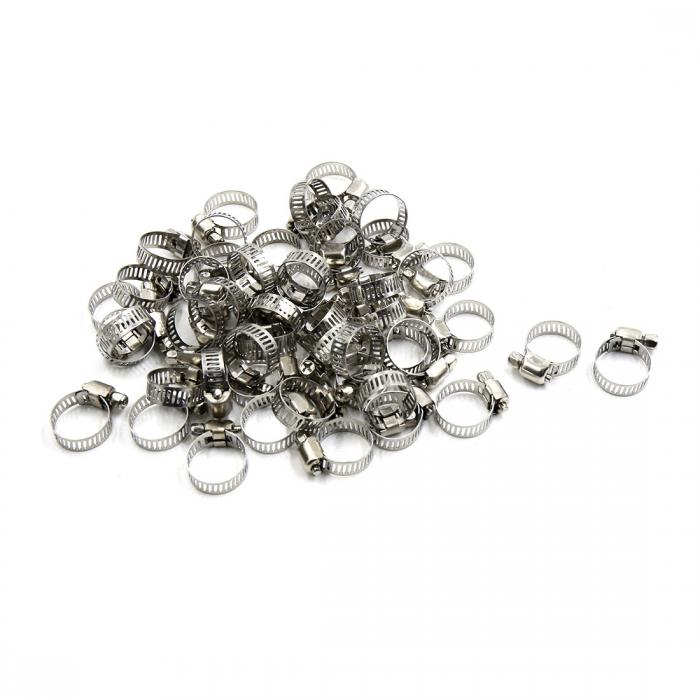 ホースクランプ パイプクリップ ウォームギア ステンレス鋼 車用 調整可能 13-19 mm 50個