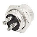 マイクアダプター マイクアダプタコネクタ シルバートーン 金属 16mmねじ XLR4ピンオス(2)