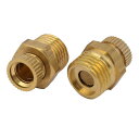 排水バルブ エアコンプレッサー オススレッド13mm メタル ゴールドトーン 2個入り