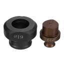 油圧穴パンチダイス 19mm 精密な丸い穴 電動油圧穴パンチキット MHP-20 JP-20 電動油圧パンチングマシン用 バーガンディー&黒