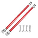 X AUTOHAUX スプリッターストラットタイロッド 調整可能なスプリッターサポートロッド カーバンパーリッププロテクター ユニバーサル 200 mm レッド...