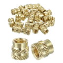 ノブ付きインサートナット 25個セット M6 x 8mm L x 8mm OD 3Dプリント用真鍮ナット 女性ねじ込みインサート 真鍮ヒートセットインサート 埋...