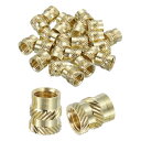 ノブ付きインサートナット 25個セット M8 x 12mm L x 10mm OD 3Dプリント用真鍮ナット 女性ねじ込みインサート 真鍮ヒートセットインサート...